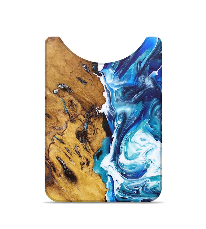 Live Edge Wood+Resin Wallet - Bonita (Blue, 672701)