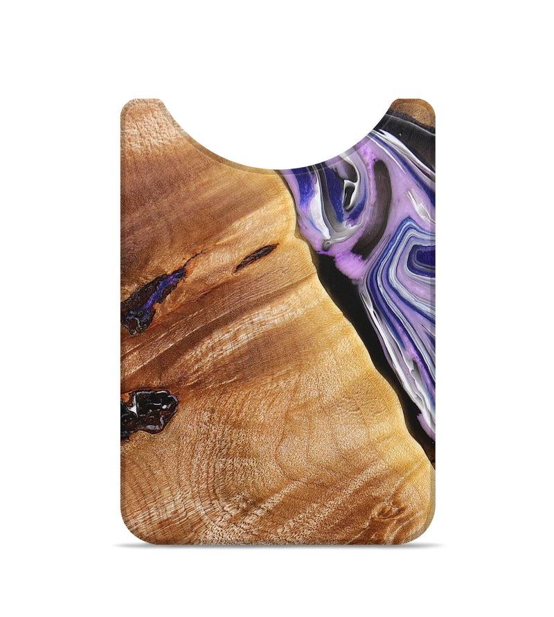 Live Edge Wood+Resin Wallet - Marguerite (Purple, 672705)
