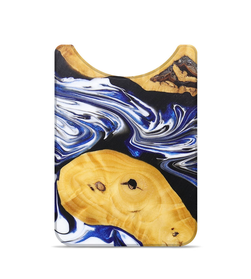 Live Edge Wood+Resin Wallet - Cairo (Blue, 672707)