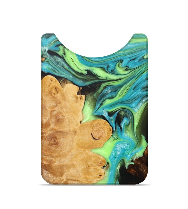 Live Edge Wood+Resin Wallet - Brielle (Green, 672709)