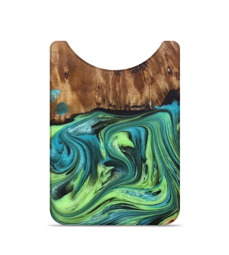 Live Edge Wood+Resin Wallet - Adrian (Green, 672717)