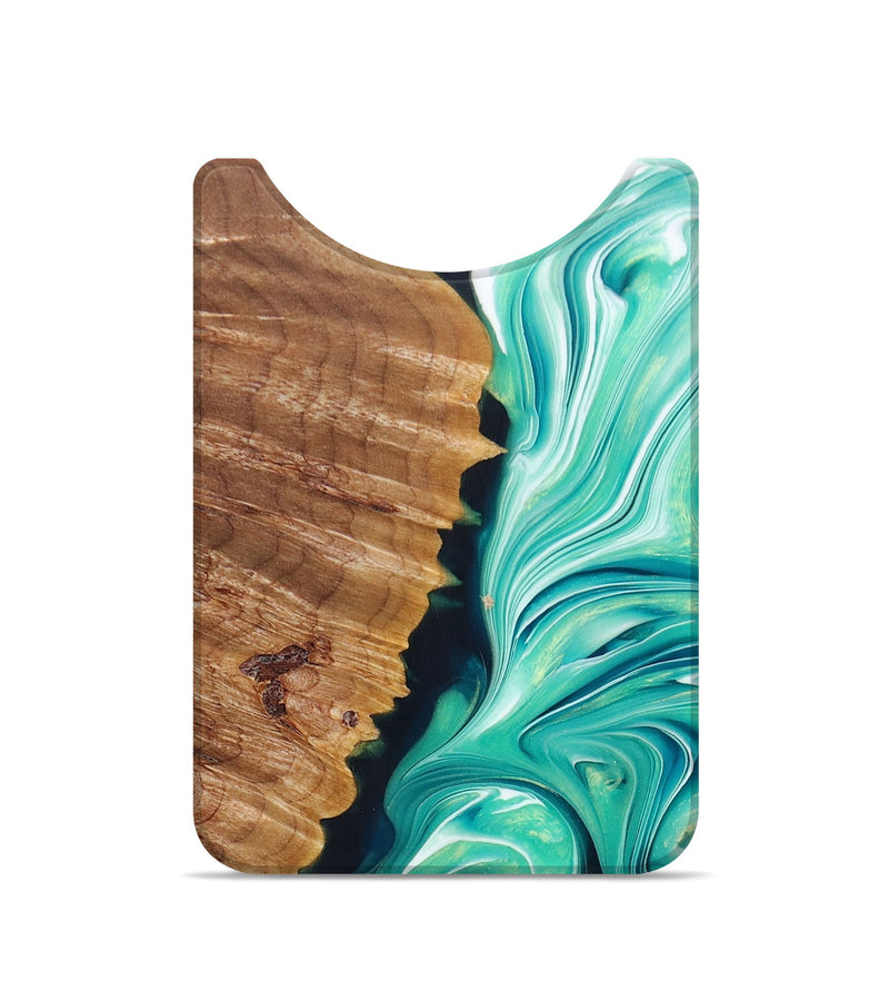 Live Edge Wood+Resin Wallet - Lainey (Green, 672718)