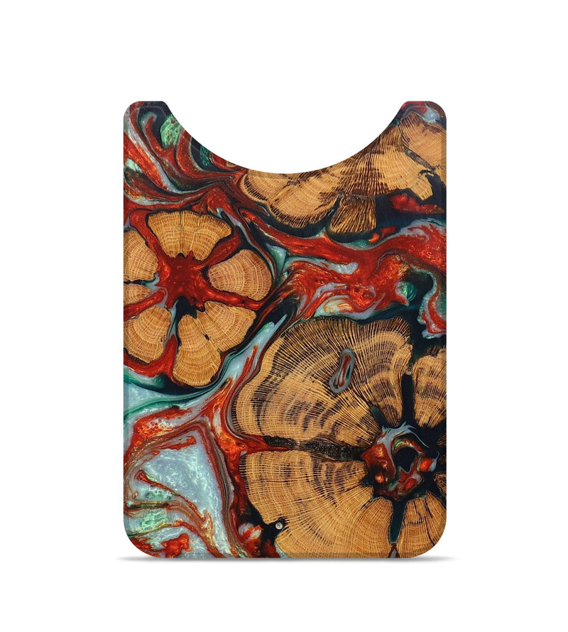 Live Edge Wood+Resin Wallet - Dahlia (Green, 672719)