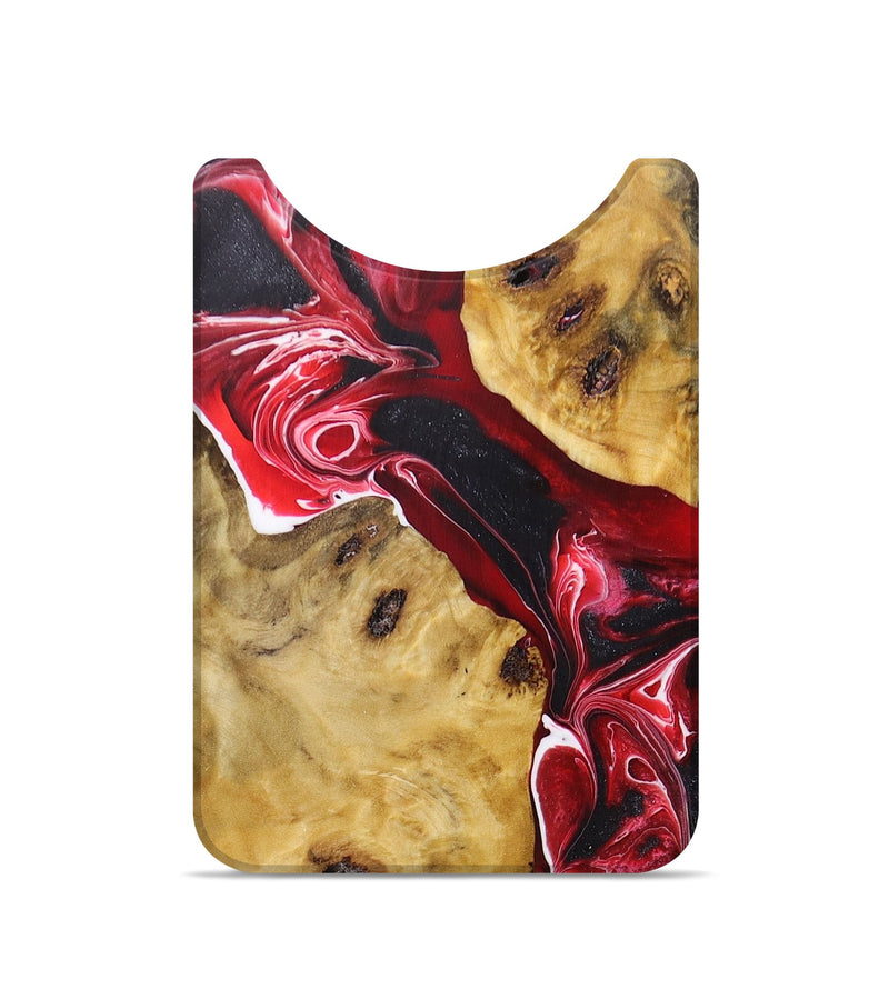 Live Edge Wood+Resin Wallet - Benjamin (Red, 672725)