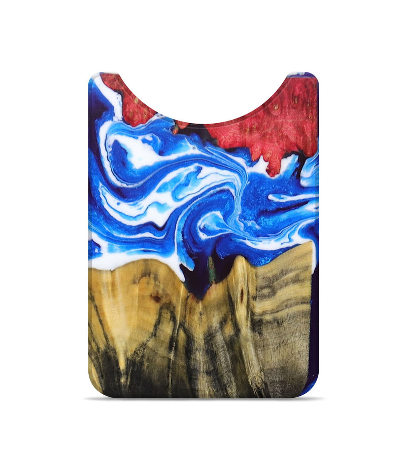 Live Edge Wood+Resin Wallet - Bradley (Blue, 672729)