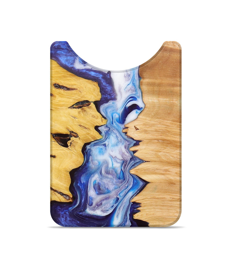 Live Edge Wood+Resin Wallet - Madisyn (Blue, 672738)