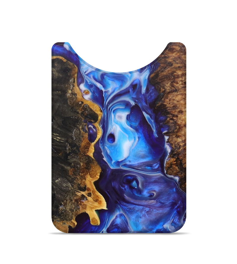 Live Edge Wood+Resin Wallet - Raven (Blue, 672739)