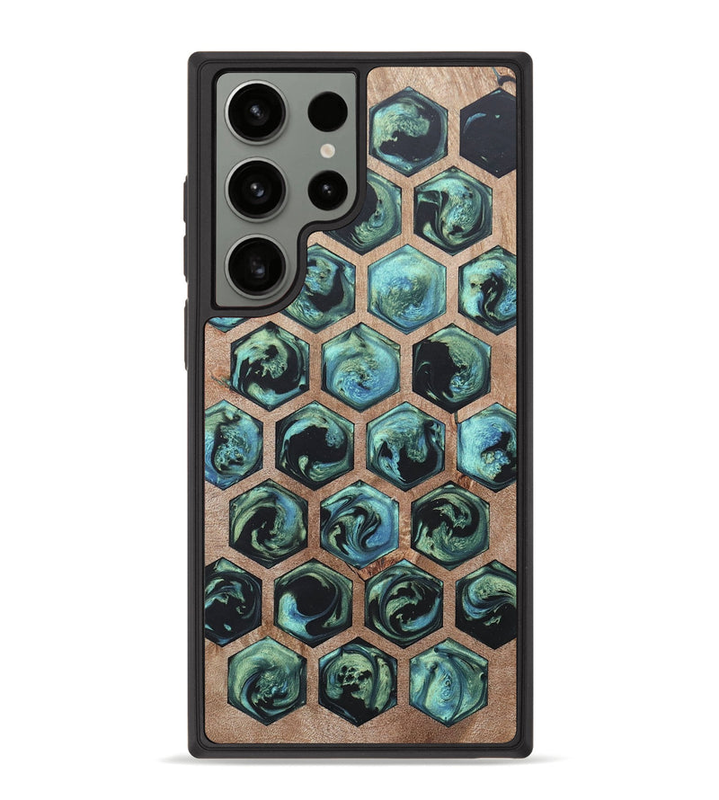 Galaxy S23 Ultra Wood+Resin Phone Case - Branden (Pattern, 672802)