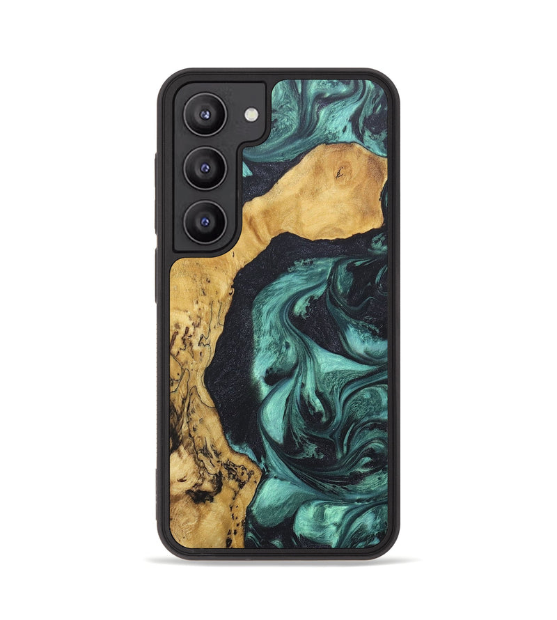 Galaxy S23 Wood+Resin Phone Case - Anastasia (Green, 672898)
