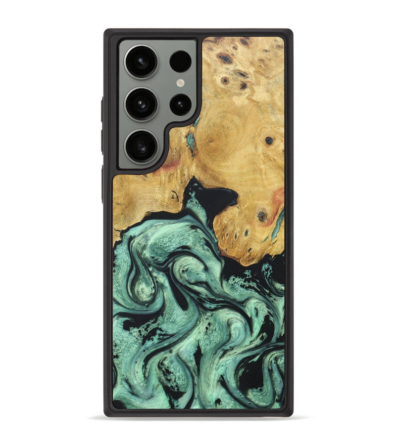 Galaxy S23 Ultra Wood+Resin Phone Case - Everett (Green, 672935)