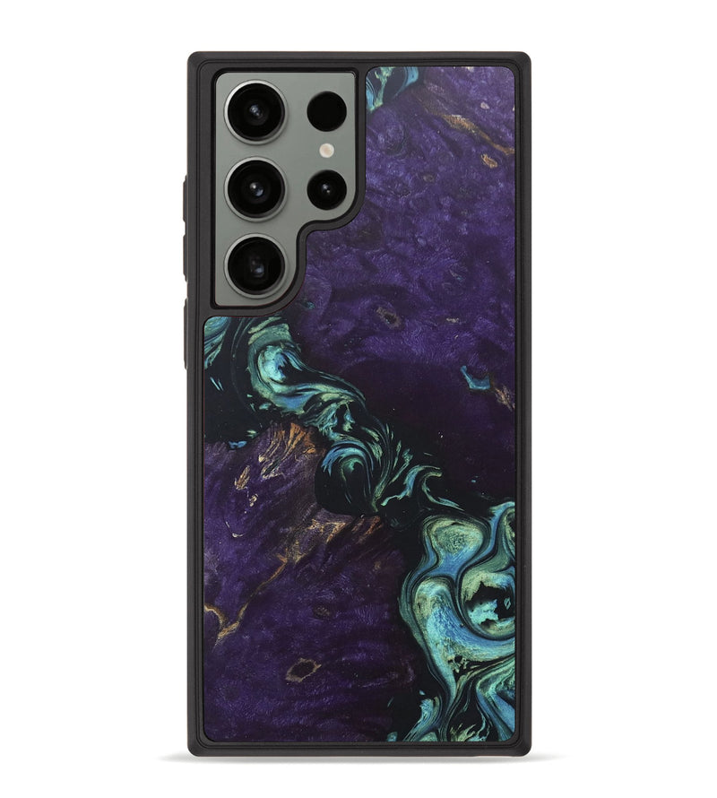 Galaxy S23 Ultra Wood+Resin Phone Case - Marcos (Green, 672961)