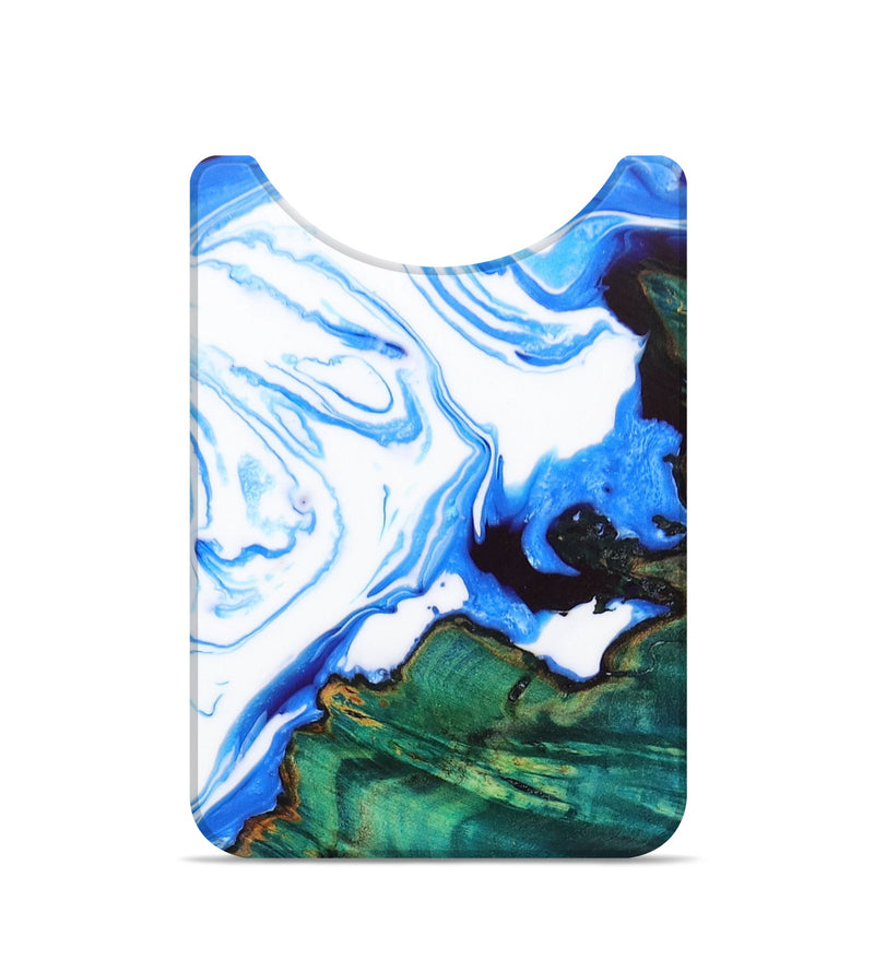 Live Edge Wood+Resin Wallet - Bessie (Blue, 672981)