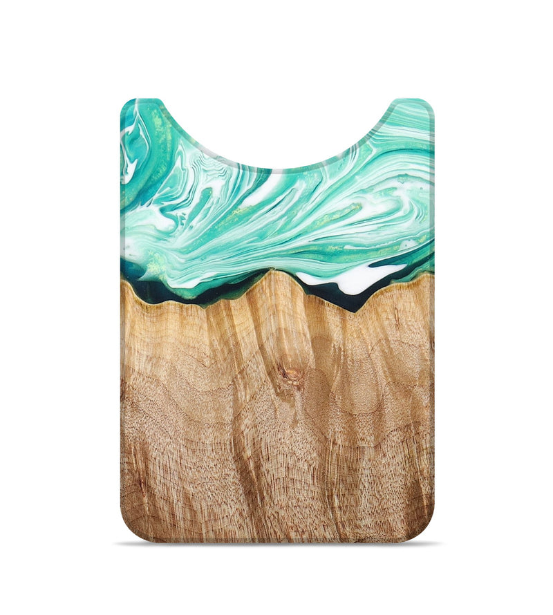 Live Edge Wood+Resin Wallet - Tasha (Green, 672990)