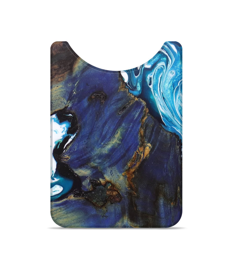 Live Edge Wood+Resin Wallet - Lennox (Blue, 672995)