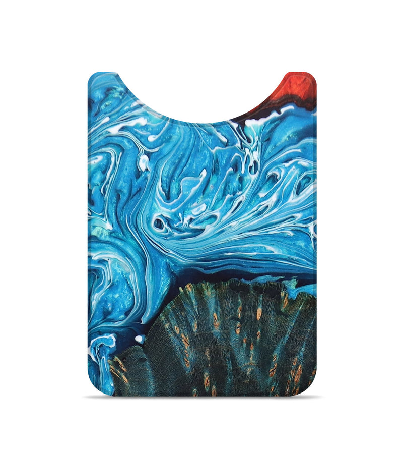 Live Edge Wood+Resin Wallet - Pamela (Blue, 673000)