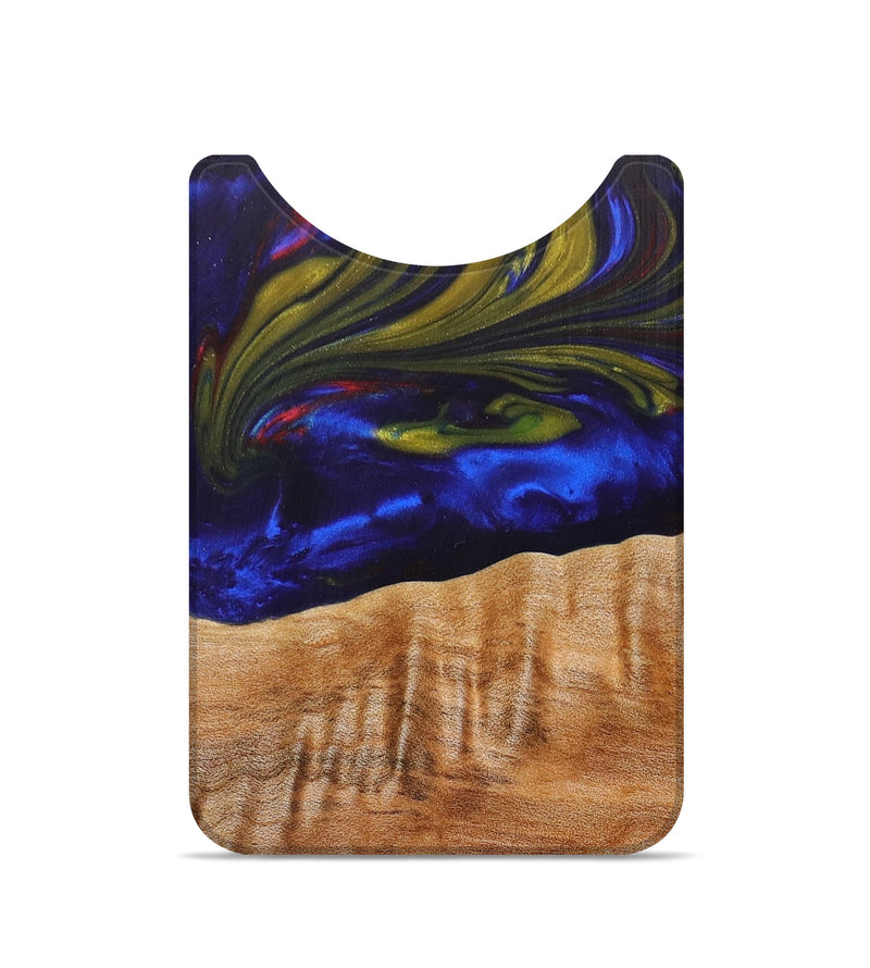 Live Edge Wood+Resin Wallet - Iesha (Blue, 673013)
