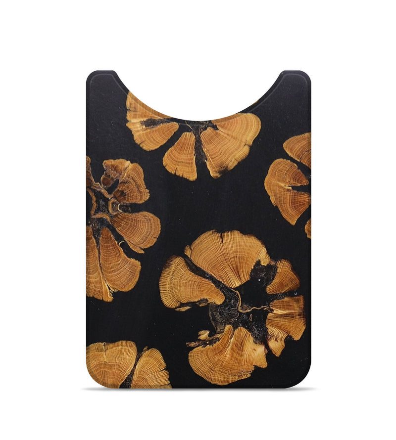 Live Edge Wood+Resin Wallet - Lowell (Pure Black, 673017)