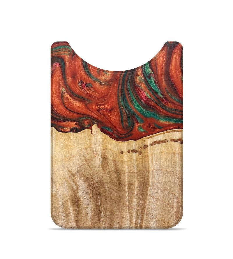 Live Edge Wood+Resin Wallet - Joanne (Red, 673020)