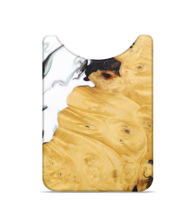 Live Edge Wood+Resin Wallet - Maliyah (Black & White, 673025)