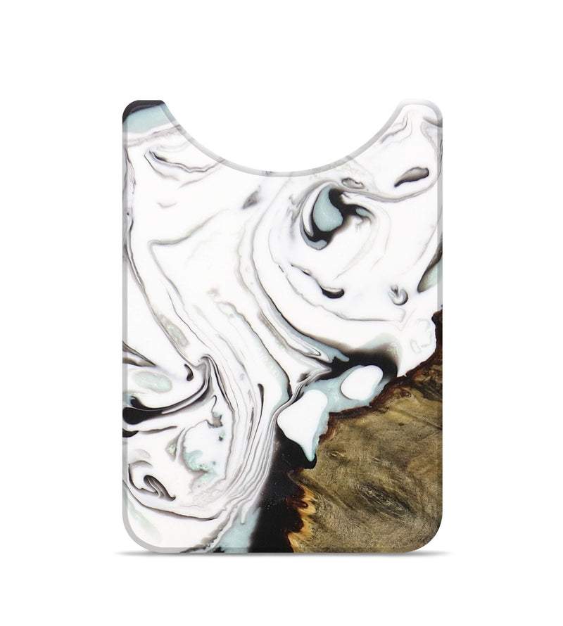Live Edge Wood+Resin Wallet - Wanda (Black & White, 673034)