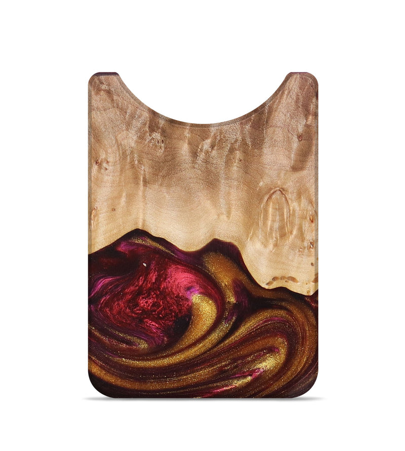 Live Edge Wood+Resin Wallet - Dustin (Red, 673040)