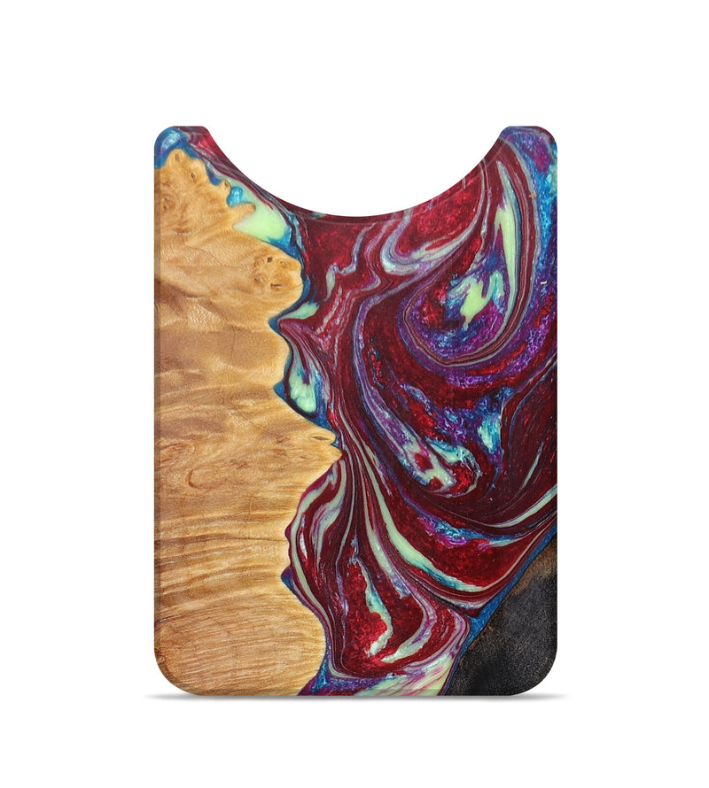 Live Edge Wood+Resin Wallet - Jewel (Red, 673042)