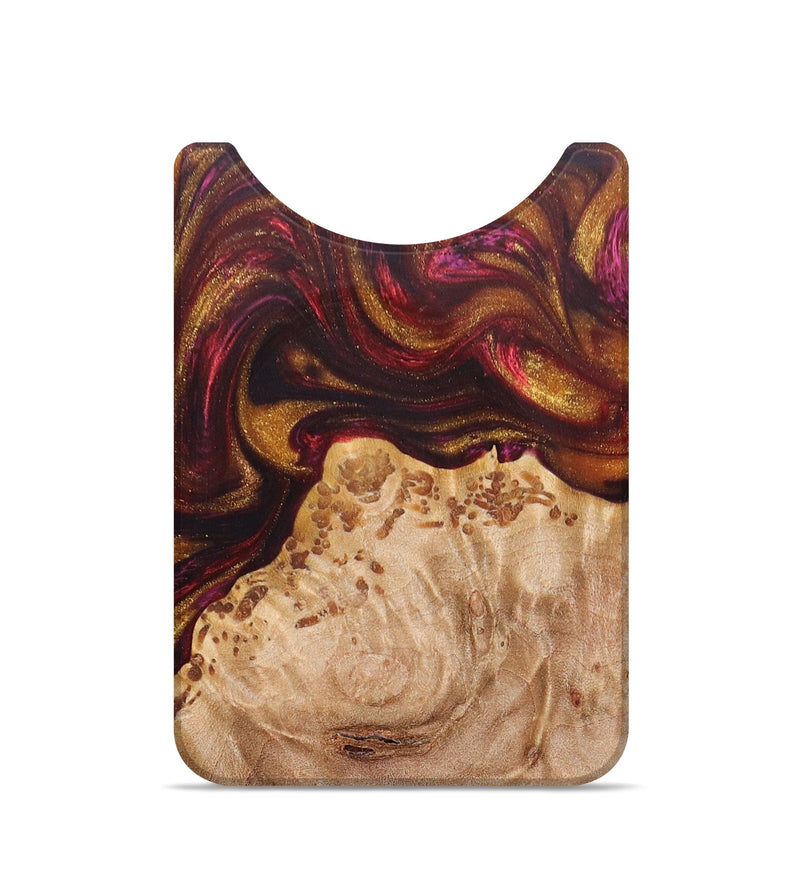 Live Edge Wood+Resin Wallet - Andrea (Red, 673043)