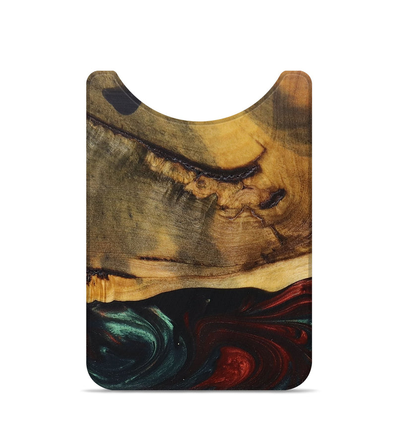 Live Edge Wood+Resin Wallet - Lela (Red, 673046)