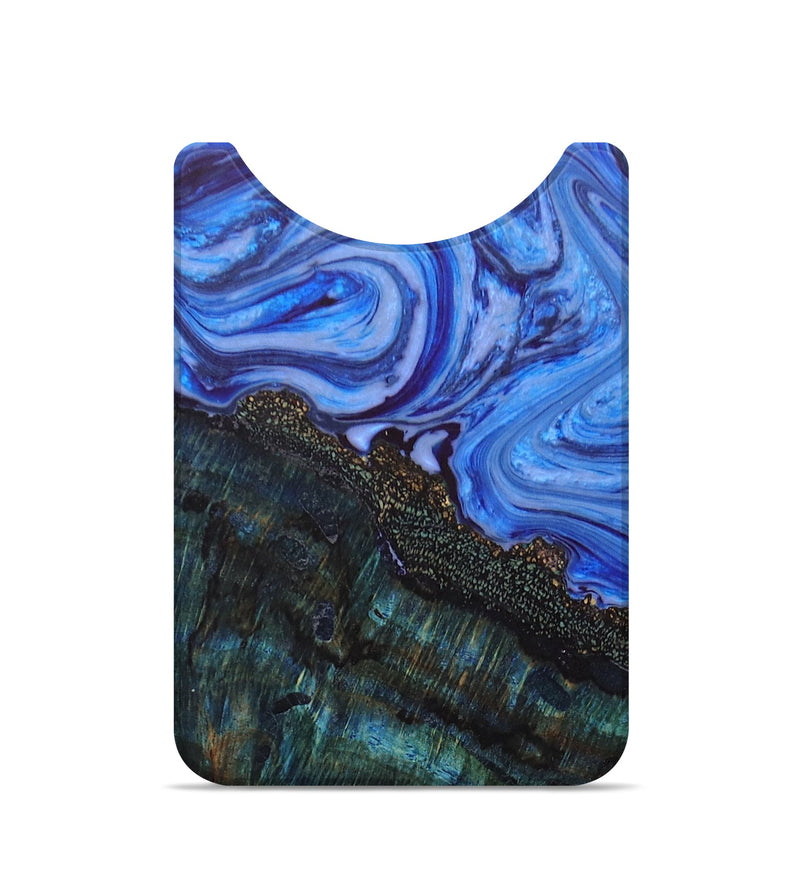 Live Edge Wood+Resin Wallet - Braydon (Blue, 673050)