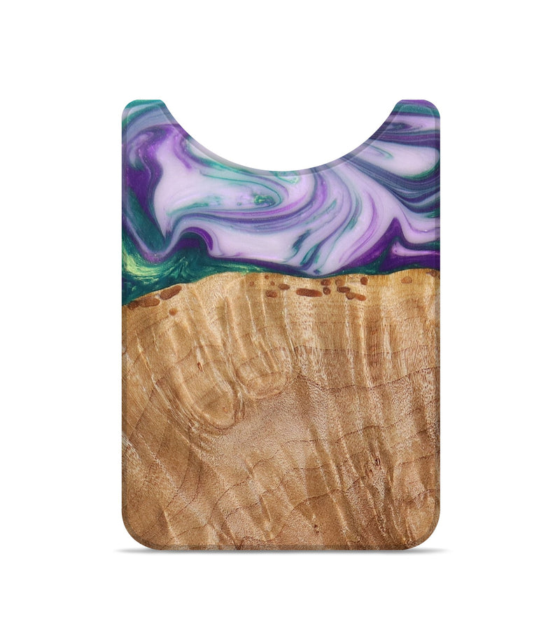 Live Edge Wood+Resin Wallet - Traci (Purple, 673071)