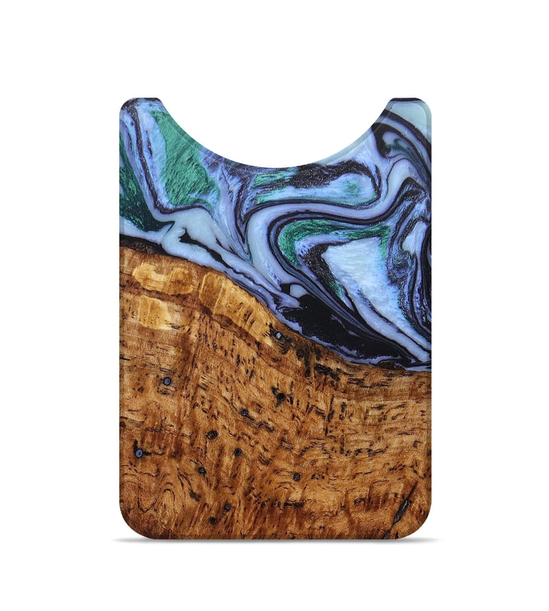 Live Edge Wood+Resin Wallet - Cheyanne (Green, 673075)