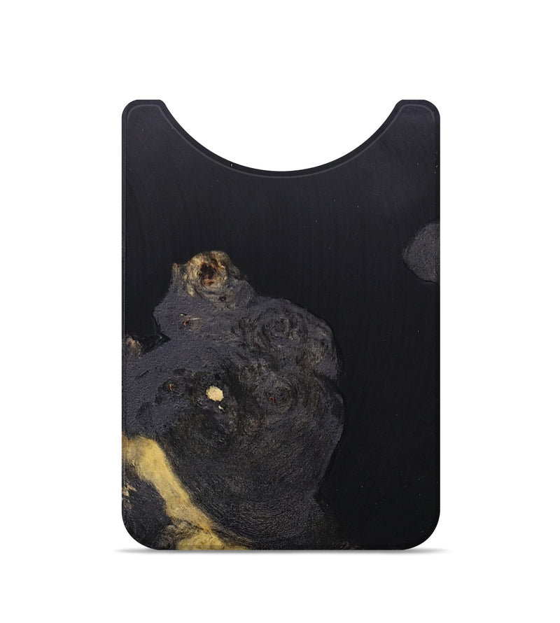Live Edge Wood+Resin Wallet - Taryn (Pure Black, 673154)