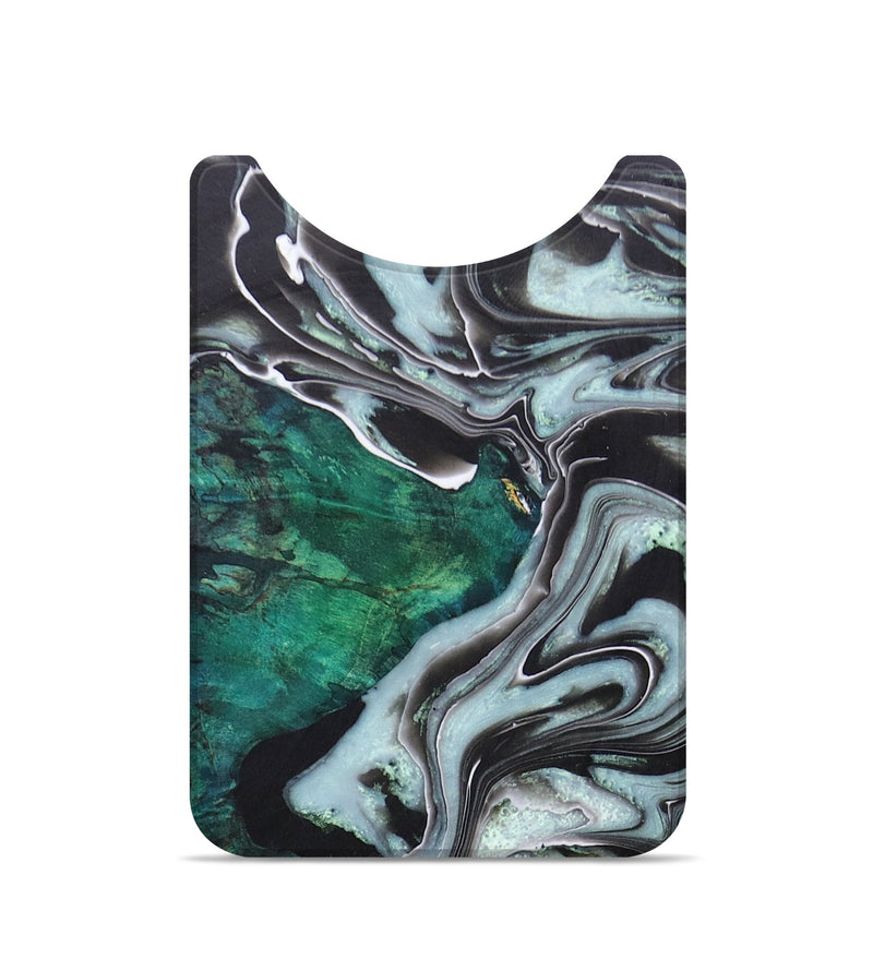 Live Edge Wood+Resin Wallet - Callum (Black & White, 673155)