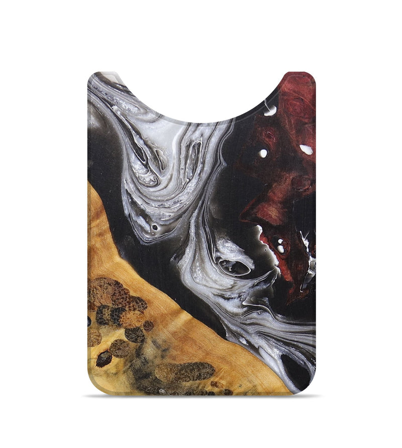Live Edge Wood+Resin Wallet - Dahlia (Black & White, 673156)