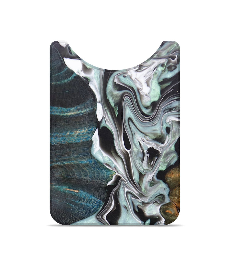 Live Edge Wood+Resin Wallet - Dylan (Black & White, 673157)