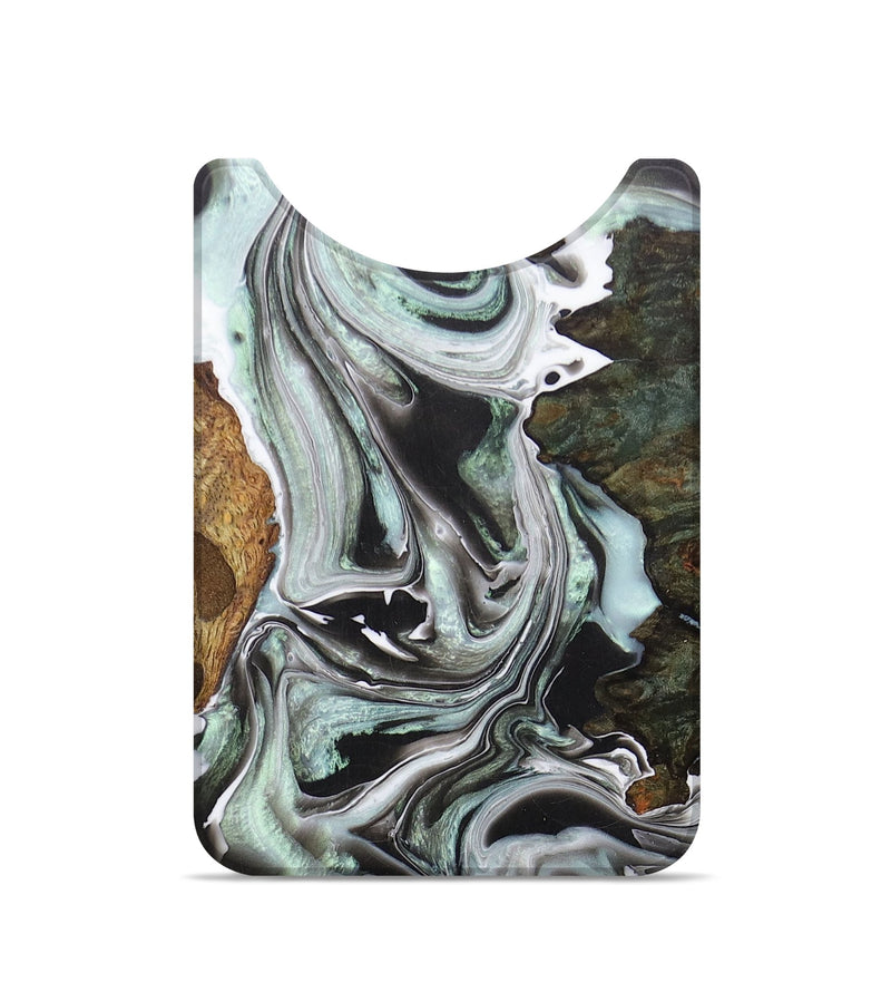 Live Edge Wood+Resin Wallet - Autumn (Black & White, 673158)