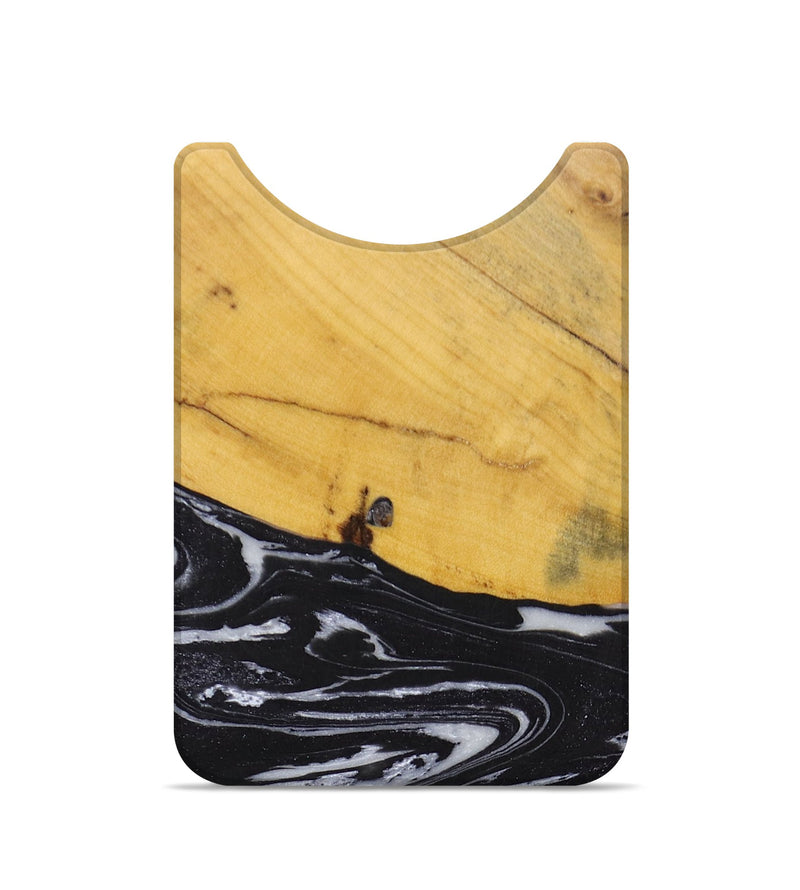 Live Edge Wood+Resin Wallet - Dewey (Black & White, 673162)