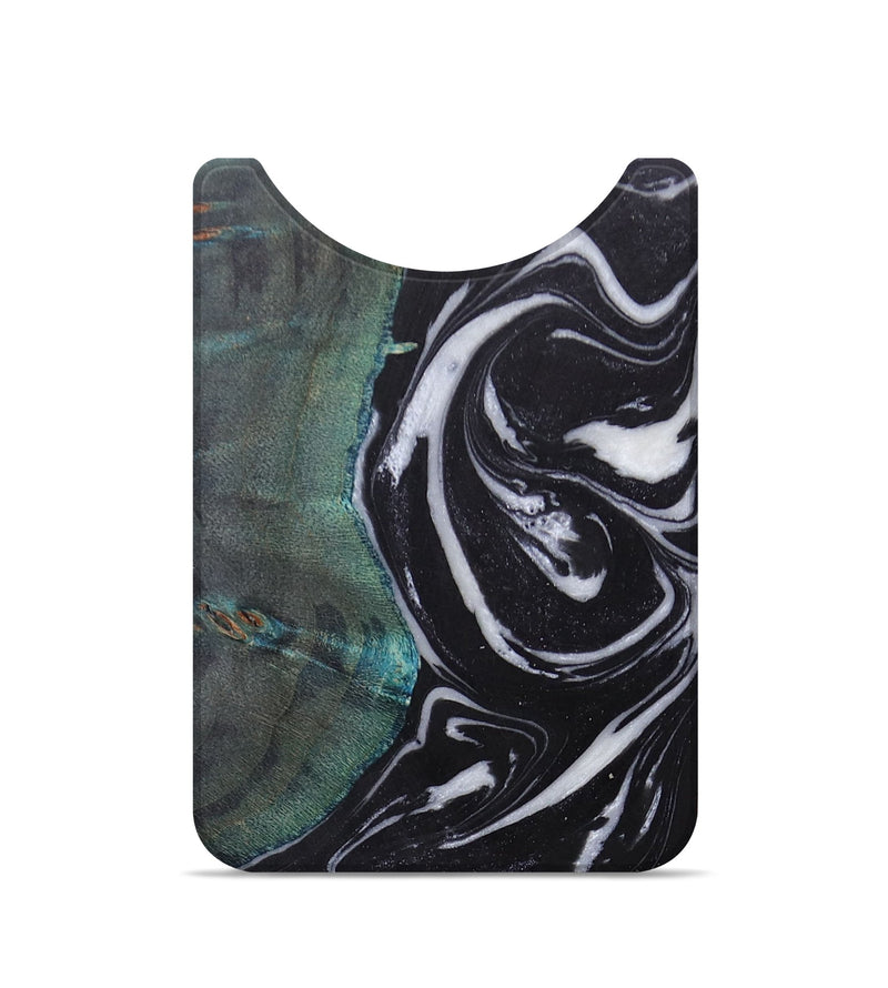Live Edge Wood+Resin Wallet - Maisie (Black & White, 673163)