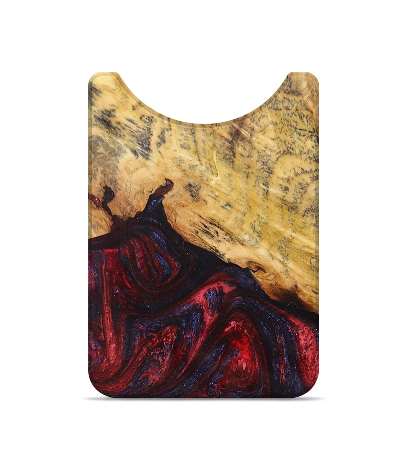 Live Edge Wood+Resin Wallet - Averie (Red, 673164)