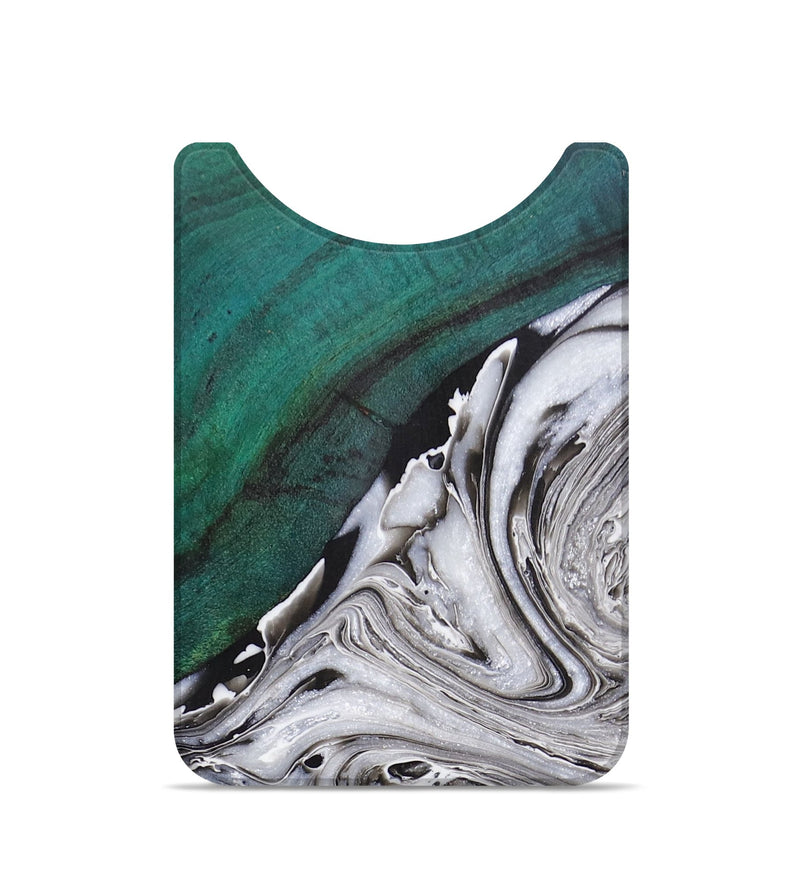 Live Edge Wood+Resin Wallet - Katherine (Black & White, 673165)