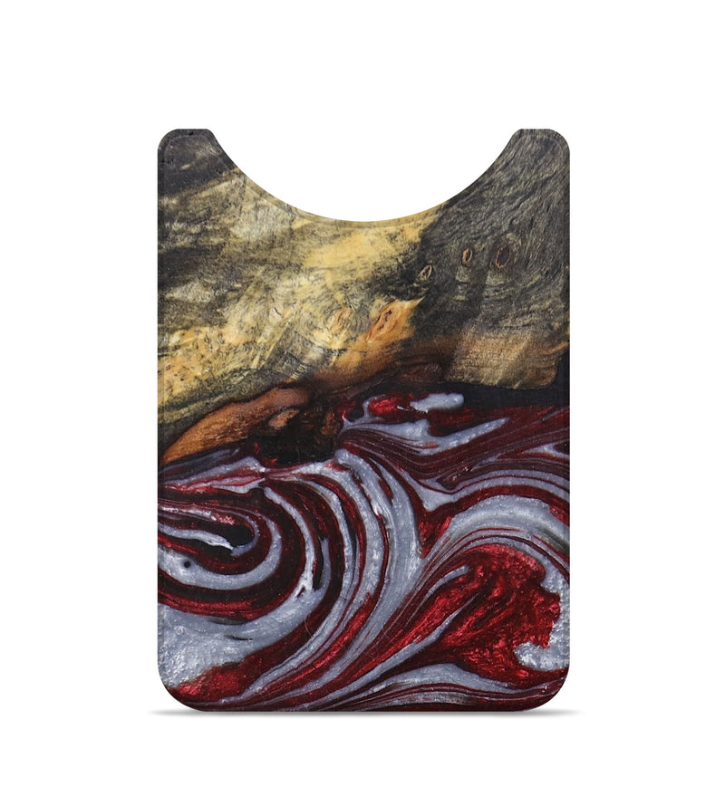 Live Edge Wood+Resin Wallet - Charlotte (Red, 673169)