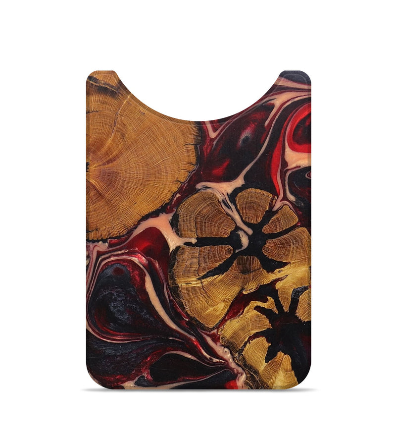 Live Edge Wood+Resin Wallet - Joni (Red, 673175)