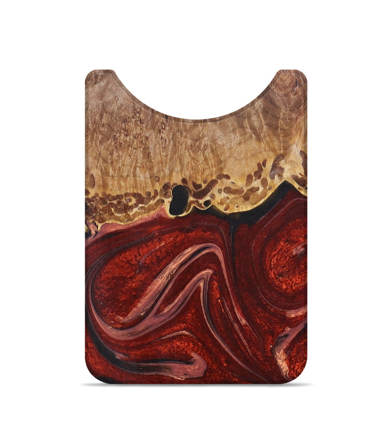 Live Edge Wood+Resin Wallet - Sheryl (Red, 673178)