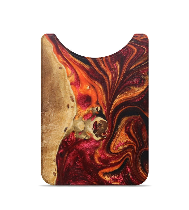 Live Edge Wood+Resin Wallet - Susan (Red, 673179)