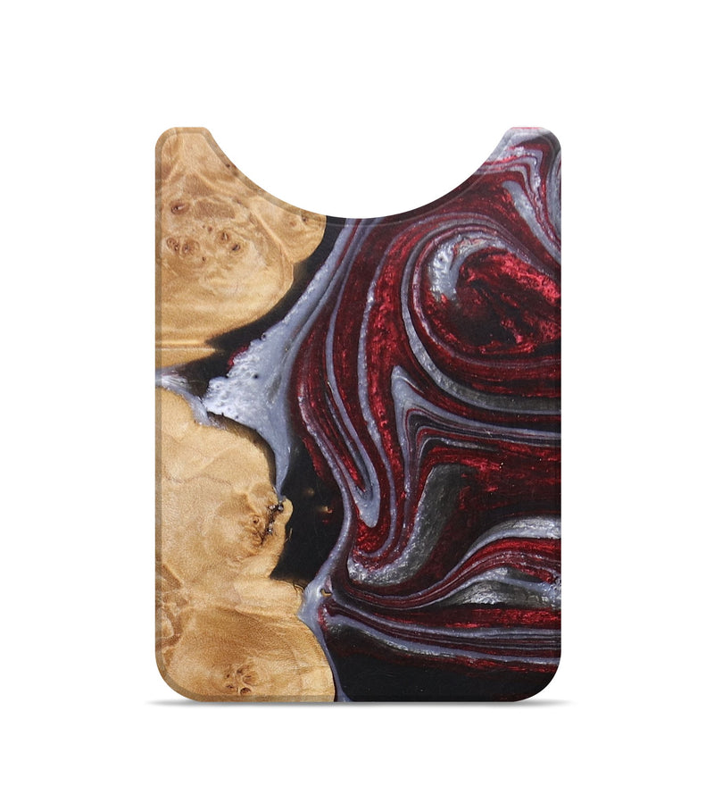 Live Edge Wood+Resin Wallet - India (Red, 673180)
