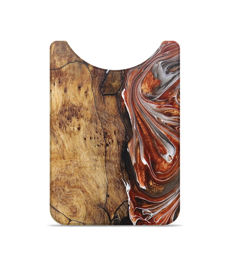 Live Edge Wood+Resin Wallet - Hilary (Red, 673181)