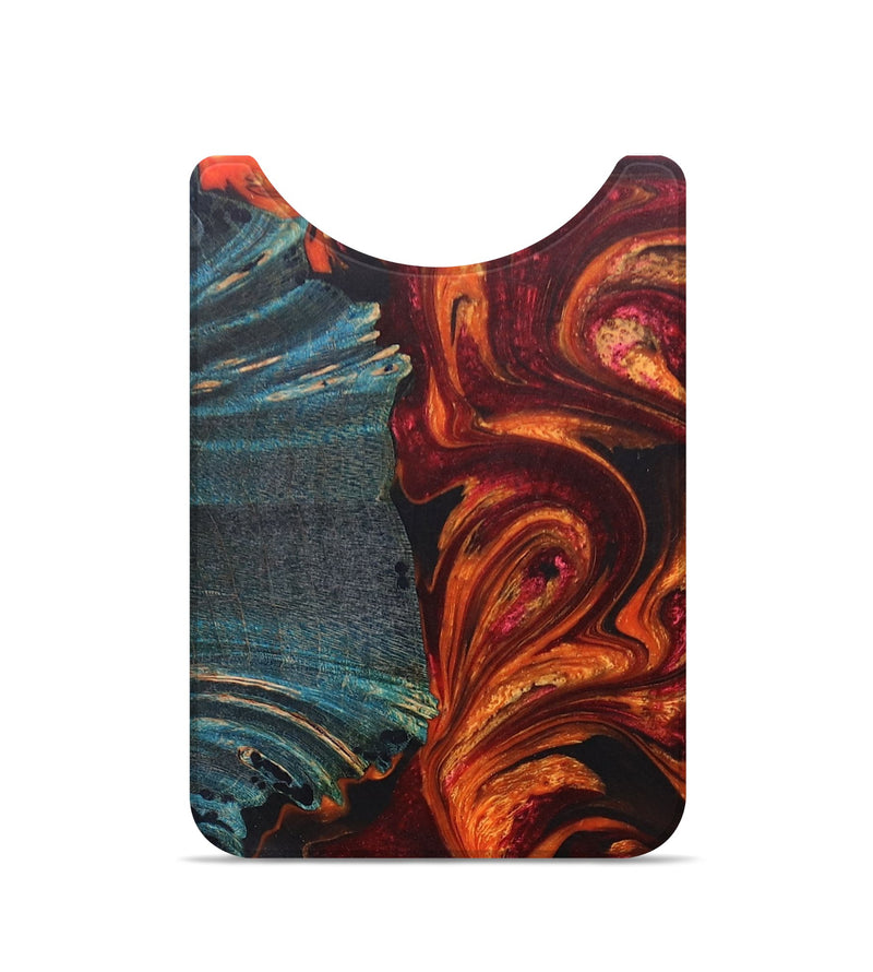 Live Edge Wood+Resin Wallet - Derek (Red, 673183)