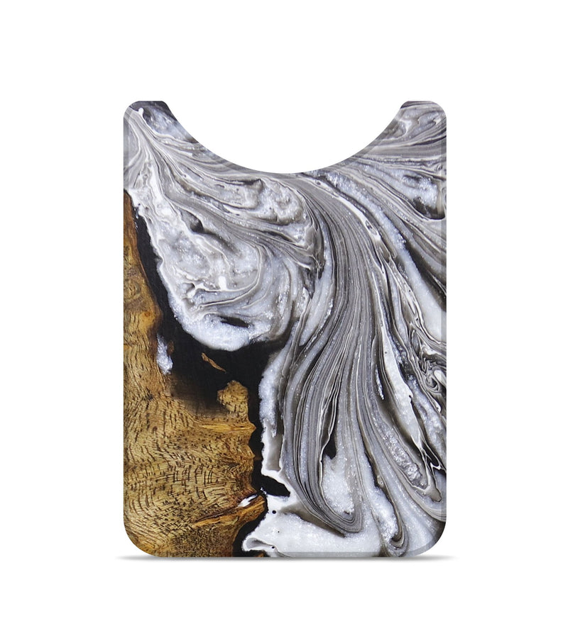 Live Edge Wood+Resin Wallet - Melissa (Black & White, 673190)