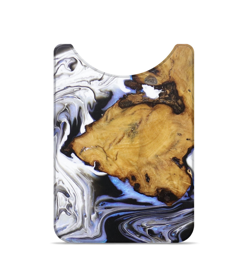 Live Edge Wood+Resin Wallet - Dorothy (Black & White, 673192)