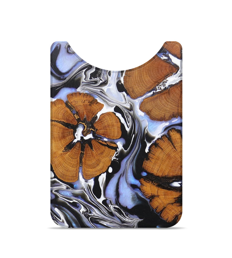 Live Edge Wood+Resin Wallet - Layla (Black & White, 673198)